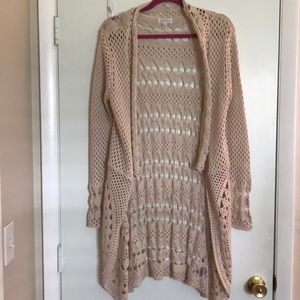Joseph A: Crochet long sweater